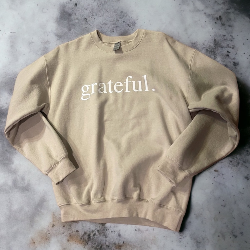 Grateful. Classic Crewneck Sweatshirt - Beige